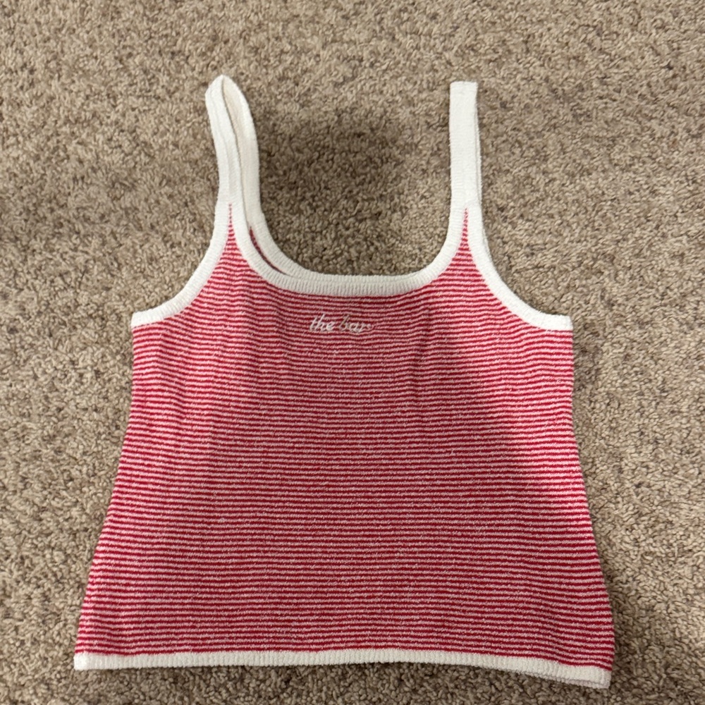 Red and White Striped Carter Tank Top